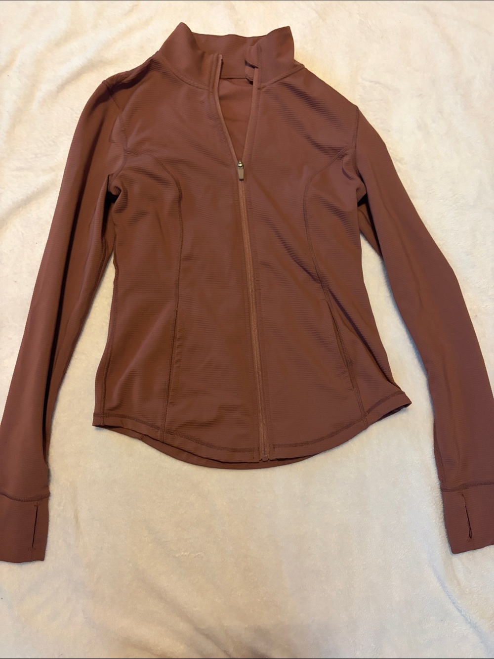 Women's Mauve Zip-Up Athletic Jacket